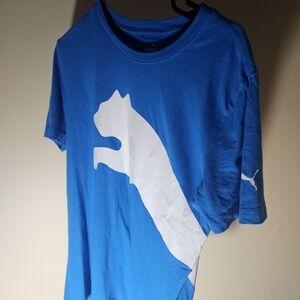 Puma Blue and White Cat T-Shirt